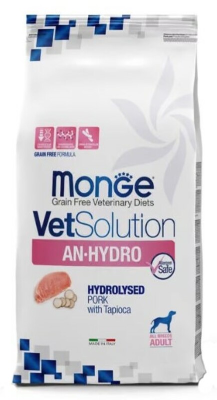 Monge VetSolution Dog An-Hydro при пищевой непереносимости, Монж