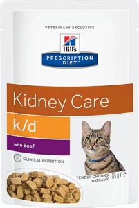 Hills PD Feline Kidney Care с говядиной пауч, Хилс
