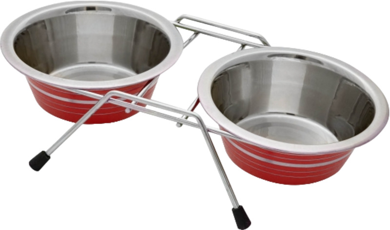 Миска двойная цветная