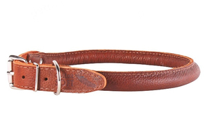 Ошейник кожаный круглый Collar Soft 13 мм/32-40 см коричневый