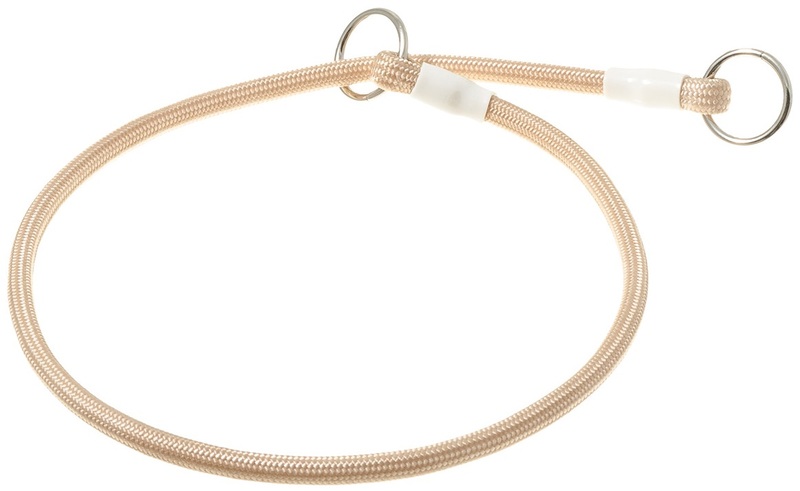 Ошейник-удавка VIPet 6 мм круглый 2 кольца Слоновая кость, ВИПет