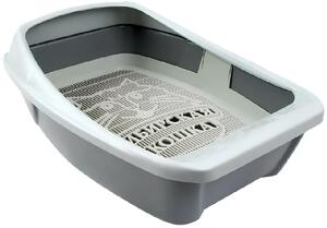 Лоток Сибирская кошка Евро глубокий с бортиком и сеткой
