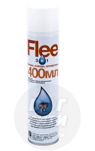 Flee аэрозоль для обработки помещений от блох и клещей, Фли 400 мл