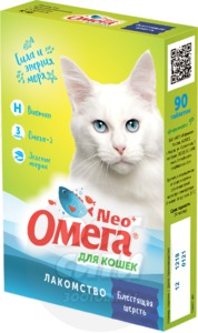Омега Neo+ "Блестящая шерсть" для кошек