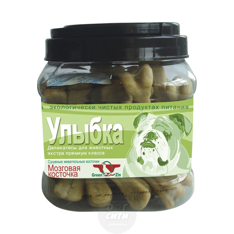 ГринКьюзин Кость жевательная Улыбка, GreenQzin