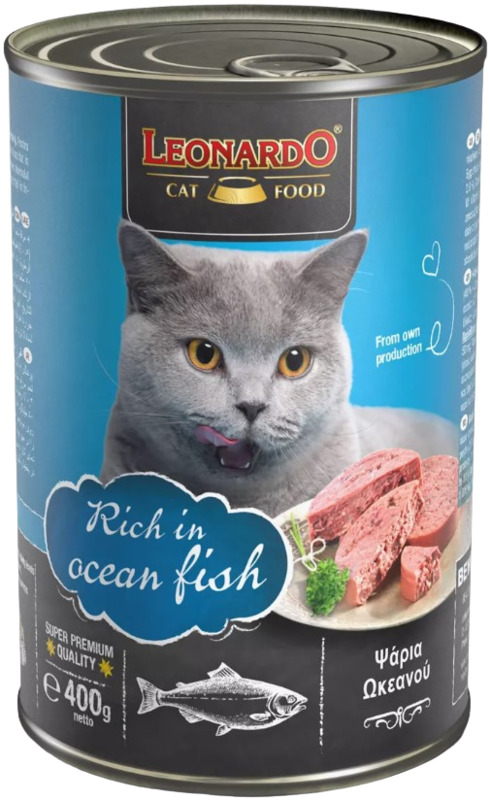 Леонардо консервы для кошек морская рыба, Leonardo