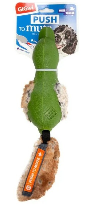 Игрушка GiGwi Утка с отключаемой пищалкой, Гигви