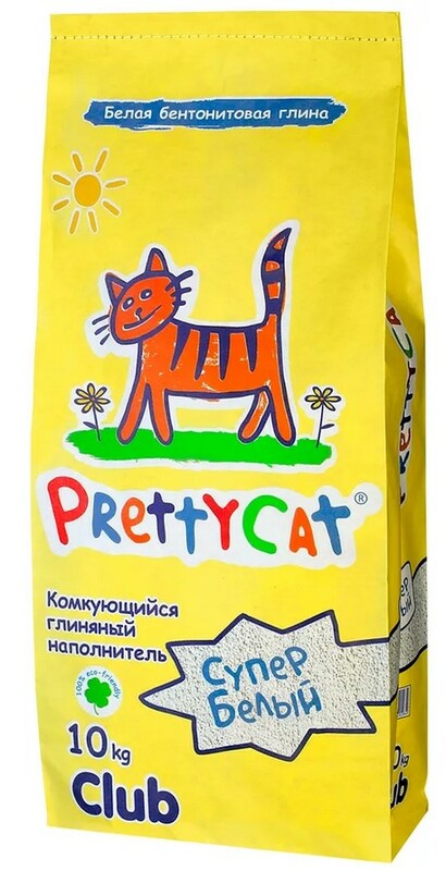 Наполнитель PrettyCat комкующийся Супер Белый