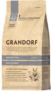 Grandorf Rabbit & Turkey Sterilised, Грандорф 2 кг