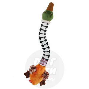 Игрушка GiGwi Утка с пищалкой и хрустящей шеей