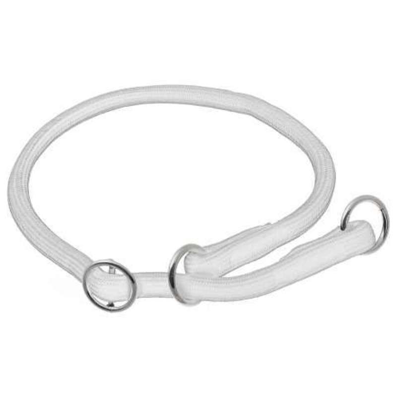 Ошейник-удавка VIPet 13 мм круглый 2 кольца Белый, ВИПет