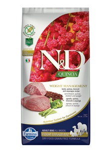 Farmina N&D Dog Quinoa Weight Management Lamb, Фармина