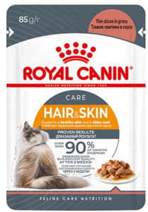 Пауч Роял Канин Хэир энд Скин в соусе, Royal Canin