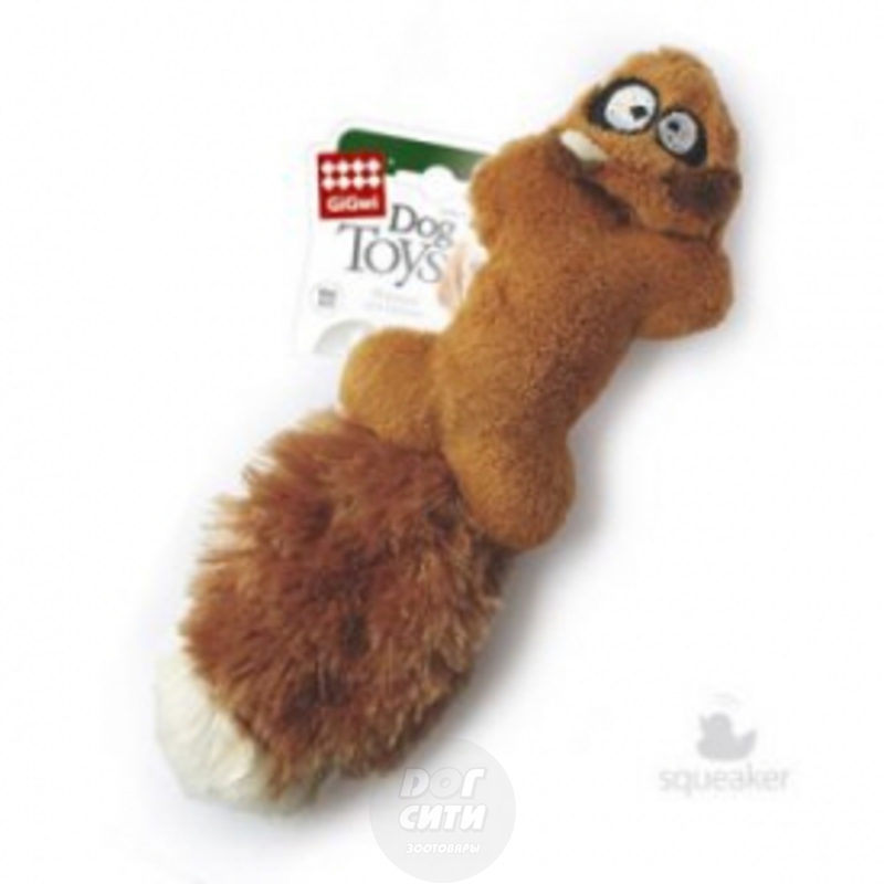  Игрушка GiGwi Белка с 2-мя пищалками, Гигви