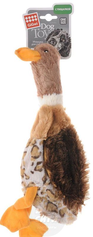 Игрушка Утка GiGwi 75254 с пищалками