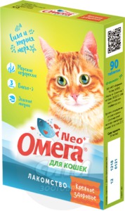 Омега Neo+ Крепкое здоровье для кошек с морскими водорослями