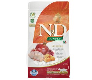 Farmina N&D Quail, Pumpkin And Pomegranate Neutered Recipe, Фармина