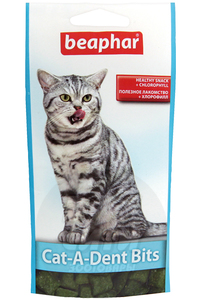 Beaphar подушечки Cat-A-Dent Bits для чистки зубов, Беафар  35 г