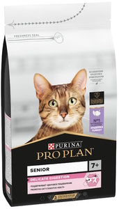  Pro Plan Delicate для кошек старше 7 лет, индейка, ПроПлан