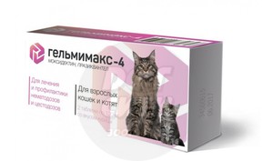 Гельмимакс - 4 для котят и кошек до 4 кг, 1 таблетка