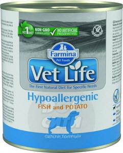 Farmina Vet life Dog Hypoallergenic Fish & Potato консервы для собак 
