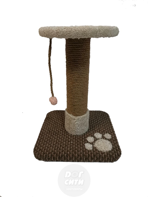 Когтеточка-столбик с лежанкой диаметром 32 см С-55КМ