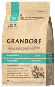 Grandorf Cat Indoor 4 Meat & Brown Rice Hypoallergenic
