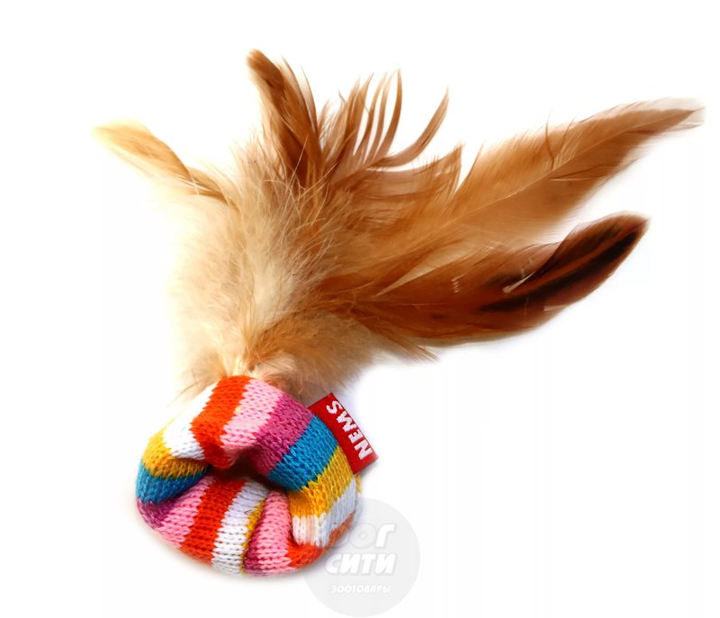 TAICHIPET Игрушка для кошки с перьями вязанная  97300