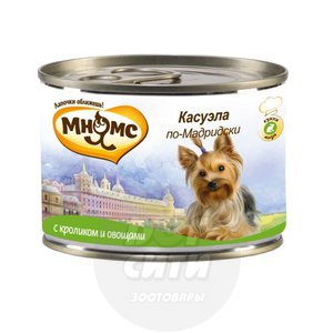 Мнямс Консервы для собак Касуэла по-мадридски (кролик с овощами) 200 г