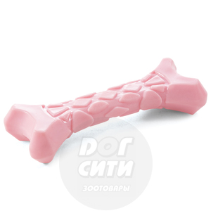 Игрушка (Triol) PUPPY для щенков из термопластичной резины "Косточка розовая", 105 мм