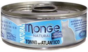 Монж Кэт Натурал консервы для кошек с атлантическим тунцом, Monge Cat Natural 80г