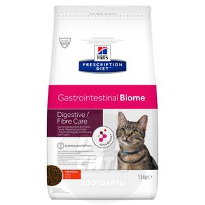 Хилс диета для кошек GASTROINTEST BIOME сухой ЖКТ  1,5 кг