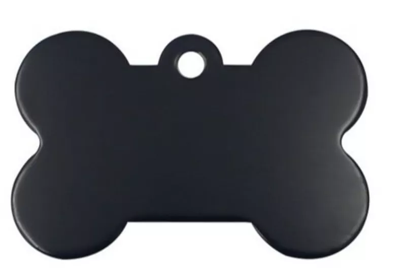 Адресник алюминиевый Косточка черная