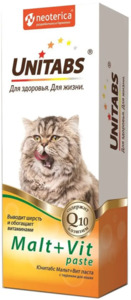 Юнитабс Malt+Vit паста с таурином для кошек, Юнитабс Мальт+Вит 120 мл