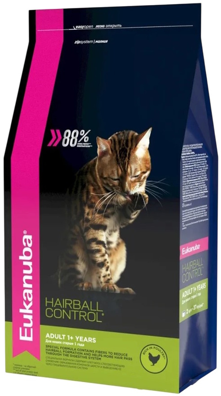 Eukanuba для выведения комочков шерсти для кошек, Эукануба