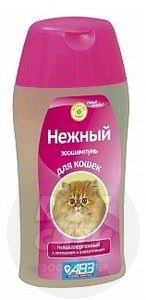 Зоошампунь "Нежный" для кошек с упаковкой: 200 гр 180 мл