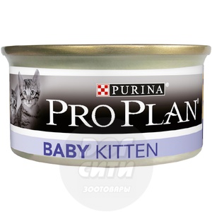 PRO PLAN® BABY KITTEN консервы для котят первый прикорм мусс курица 85 г