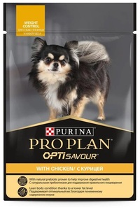 Pro Plan Optisavour контроль веса пауч для собак мелких и карликовых пород с курицей, Про План
