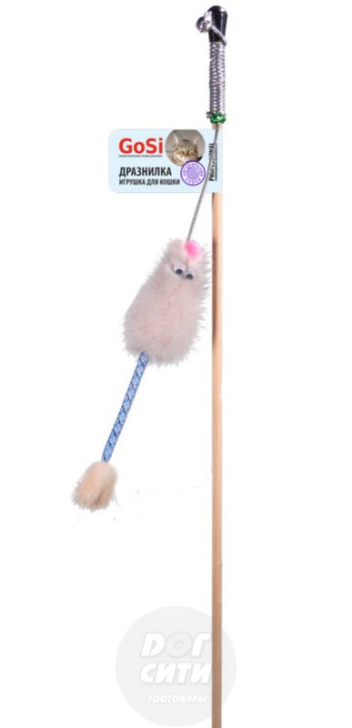 Дразнилка "Мышь норка М с хвостом трубочка с норкой на веревке" GoSi