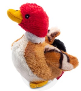 Игрушка Утка с пищалкой GiGwi  11 см текстиль