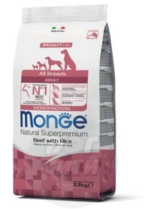 Monge Speciality с говядиной и рисом, Монж