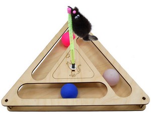 Треугольник с шариками c игрушкой на пружине GoSi