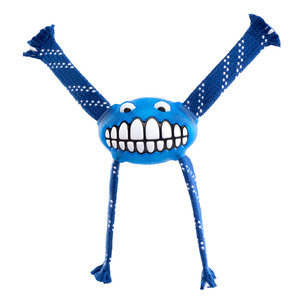Игрушка Rogz Flossy Grinz с принтом "Зубы" малая, Рогз 16,5 см синий