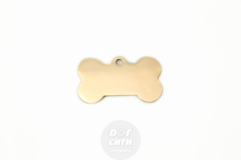 Адресник стальной с гравировкой косточка малая