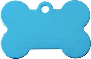 Адресник стальной с гравировкой косточка большая