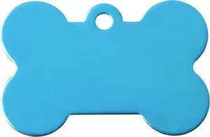 Адресник стальной с гравировкой косточка большая