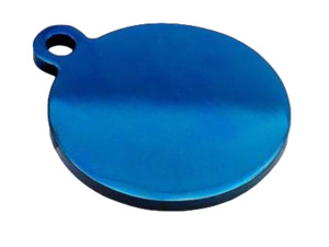 Адресник стальной с гравировкой круг средний